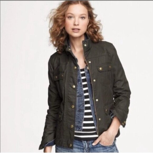 J. Crew / Mercantile Women's Utility Military Boyfriend Field Jacket XS - Picture 1 of 11